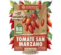 ZenGreens® - Graines de Tomate San Marzano bio - Graines potagères pour une culture facile au jardin, sur le balcon ou en carré potager - Tomate Prune