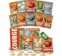 ZenGreens® Kit de Graines de Courge bio - 12 variétés anciennes - Semences