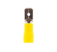 Zenitech - 10 cosses jaune languettes mâles 6,3 mm
