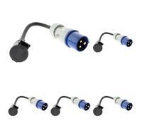 Zenitech - Adaptateur caravane femelle 16A en mâle CEE17 (Lot de 5)