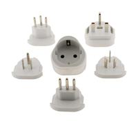 Zenitech - Adaptateur de voyage encastrable 2 prises Blanc G