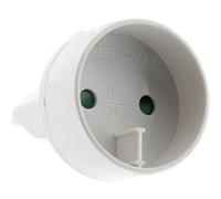Zenitech - Adaptateur électrique mâle 6A vers femelle 16A, 1320W - sur prises 6A Blanc G