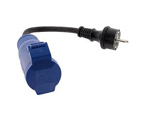Zenitech Adaptateur Femelle CEE17 en mâle 16A 2P+T - Bleu