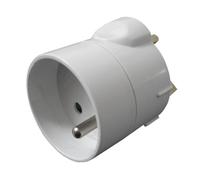 Zenitech - Adaptateur Prise Voyage UK vers FR - Plastique - Certifié CE, Prise Mâle UK à Femelle FR - Idéal pour Les Voyageurs - Facile d'Utilisation - Pratique - Blanc