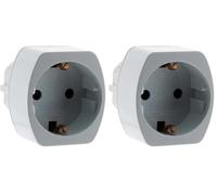 Zenitech-Adaptateur M France/F SCHUKO (Allemagne, Espagne?) Blanc - Zenitech (Lot de 2)