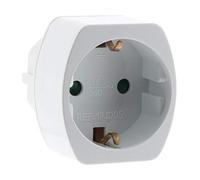 Zenitech - Adaptateur Prise de Voyage Schuko Allemagne vers France - Prise Mâle FR vers Femelle DE - 230V, 16A, 3680W - Compact et Résistant - Connexion Stable - Conforme à la Norme CE - Blanc