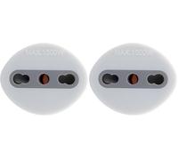 Zenitech - Adaptateur Prise Voyage France vers Italie - Mâle France/Femelle Italie avec Terre - Blanc - Compatible 230V, 16A, 2300W - Sécurisé pour Appareils Électroniques - Design Compact pour Voyage