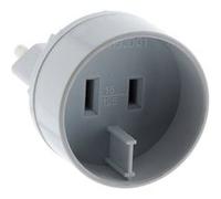 Zenitech Adaptateur Prise Voyage USA vers UE - Prise mâle UE vers Prise Femelle US - Blanc