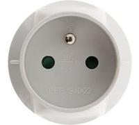 Zenitech - Adaptateur transformateur électrique - fiche mâle 20A vers fiche femelle 16A - Blanc Blanc G