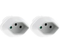 Zenitech Adaptateur Voyage Suisse vers France/UE - Blanc (Lot de 2)