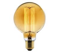 Zenitech - Ampoule déco filament carbone Globe Ø95mm E27 - Elexity blanc G