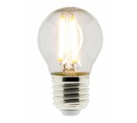 Zenitech - Ampoule déco filament LED sphérique 4W E27 470lm 2700K - Blanc chaud blanc G