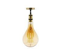Zenitech - Ampoule LED géante E27 5W - Blanc chaud - 350lm 2500K - Kit de suspension inclus
