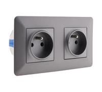 Zenitech Artezo double prise 2P+T - Titanium