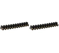 Zenitech - Barrettes 12 plots Noir dimensions 6mm² (Lot de 2)
