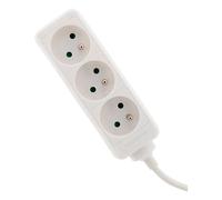 Zenitech Bloc 3 prises 16A - Blanc