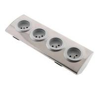 Zenitech – Bloc 4 prises – 16A 2P+T à câbler – Gris