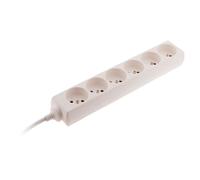 Zenitech Bloc 6 prises 16A 2P+T - Blanc