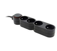 Bloc multiprise Home 4P x 16A noir cable HO5VV-F 3G1 mm² 1,5 mètres