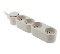 Zenitech bloc multiprise 4 prises - Blanc