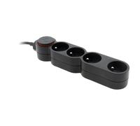 Zenitech Bloc Home 4 prises - Noir