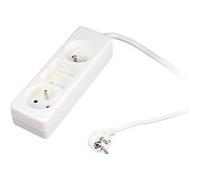 Zenitech - Bloc multiprise 2 prises 6A + 2 prises 16A 2P+T - Blanc Blanc G