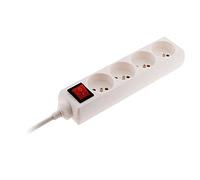 Zenitech Bloc multiprise 4 prises 16A 2P+T avec interrupteur - Blanc