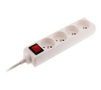 Zenitech Bloc multiprise 4 prises 16A 2P+T avec interrupteur - Blanc