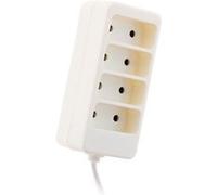 Zenitech Bloc multiprise 4 prises 6A 2P Blanc