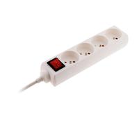 Zenitech Bloc multiprise 4 prises 16A 2P+T avec interrupteur - Blanc
