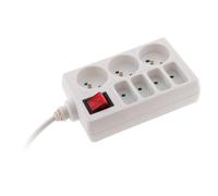 Zenitech Bloc multiprise 7 prises - Blanc