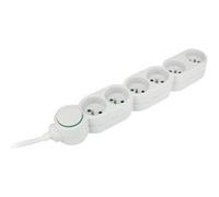 Zenitech Bloc multiprises 6 prises 16A - Câble 1,5 m - Blanc