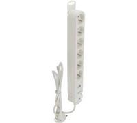 - Bloc multiprise Iota 6x16A + interrupteurs + USB C - Blanc