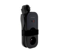 Bloc multiprise - ZENITECH - Nomade - 2x16A - USB A & C - 3.4A - 3G1 - Câble 1.6m - Noir