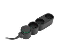 Zenitech Bloc multiprises 3 prises 16A - Câble 1,5 m - Noir