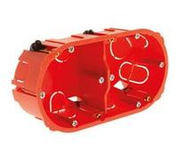Zenitech - Boite d'encastrement placo double entraxe Ø65x40 entraxe 71 mm Rouge G