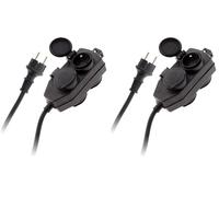 Zenitech - Boîtier de Dérivation 4 Prises IP44 - Noir - Câble 3G 1,5mm² H07RN-F - Longueur 5m - Certifié NF - Sécurité enfant - Pour Usage Extérieur - Étanche et Robuste Pour Projets Extérieurs
