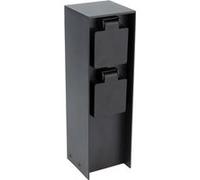 Zenitech Enrouleur de jardin ZENITECH à fixer 2x16A IP44 alu noir