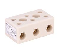 Zenitech Borne stéatite tripolaire 6 à 16mm