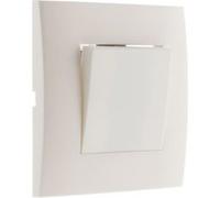 Zenitech - Bouton poussoir 10A à bornes automatiques - blanc blanc G