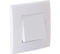 Zenitech - Bouton poussoir encastré + plaque de finition Kalya - Blanc blanc