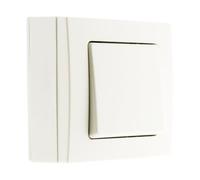 Zenitech Bouton Poussoir saillie Blanc Bel'Vue | Commande électrique : bouton poussoir saillie blanc, Bel'Vue ; fonction, calibre et mode de pose selon le modèle