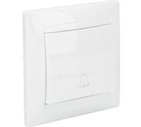 Zenitech - Bouton sonnette encastré Zyna - Blanc blanc