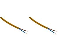 Zenitech Câble d'alimentation électrique H03VVH2-F 2x0,75mm² - 10m - Or (Lot de 2)