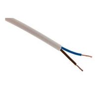Zenitech Câble d'alimentation électrique H05VV-F 2x1 mm² Blanc 5 m