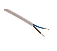 Zenitech Câble Électrique H05VV-F 2x1,5mm² Blanc 25m Souple | Installation Domestique et Raccordement Électroménager, Conducteurs Cuivre Isolés PVC, Souple et Facile à Dérouler