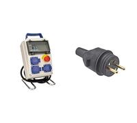 Zenitech-Coffret 8 modules de chantier IP54 équipé avec accessoires & Prise electrique male - Fiche electrique - Prise male - Prise male 220 V - Fiche male - Fiche electrique male