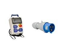 Zenitech-Coffret 8 modules de chantier IP54 équipé avec accessoires - Zenitech & Legrand, Fiche CEE 32 A, bleu 3 broches (2P+PE), 6 h (230 V/32 A), indice de protection IP44, IK09, 090107.