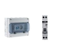 Zenitech-Coffret électrique étanche IP65 8 modules équipé livré avec accessoires - Zenitech & Disjoncteur PH/N 10A NF