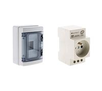 Zenitech - Coffret Étanche IP65 4 Modules Avec Accessoires et Prise Modulaire 2P+T NF